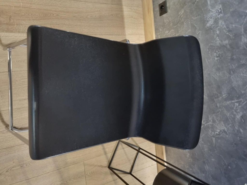 Zestaw dwóch sztuk Glenn Stołek barowy, czarny/chrom, 66 cm 
Stołek