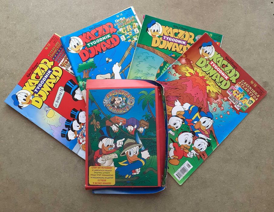 Kaczor Donald zestaw komiksy dodatek dodatki gry Przygoda podróże 1997