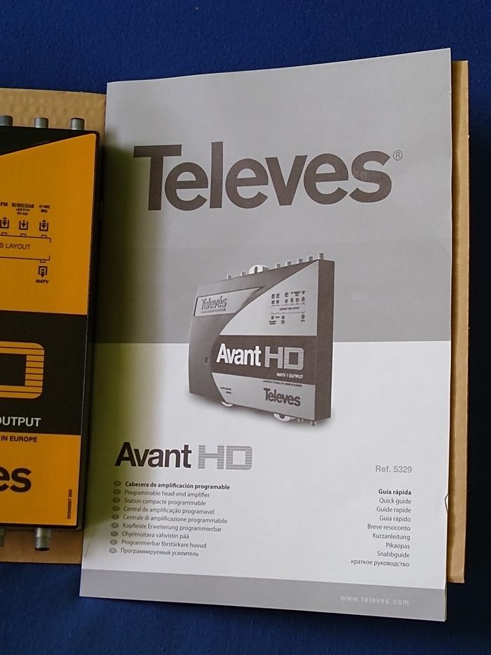 Programowany Kanałowy wzmacniacz antenowy Televes Avant HD