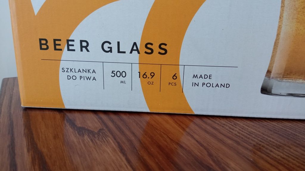 Szklanki do piwa Krosno 500ml, 6szt