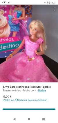 Livro Barbie princesa+Barbie