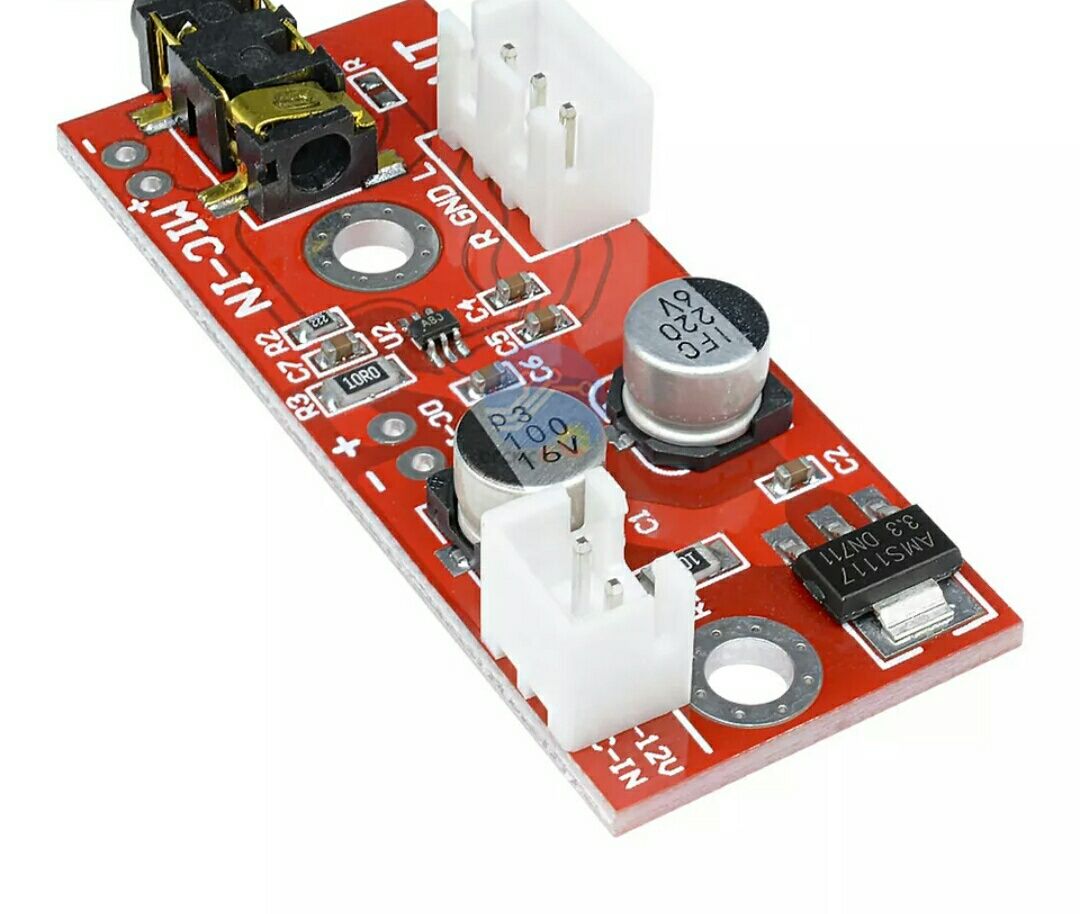 Микрофонный усилитель MAX9812. Звуковая плата. DC 3-12V. Усилитель