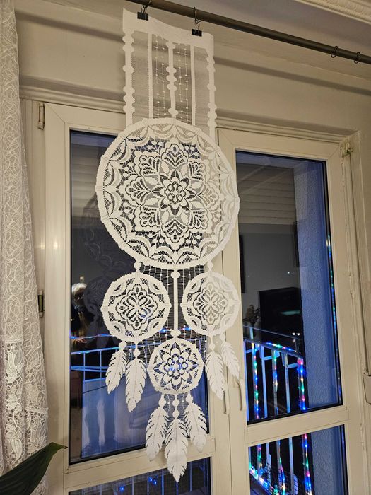 Dwa panele okienne 45 x 130 cm łapacz snów dekoracja okno 2 sztuki