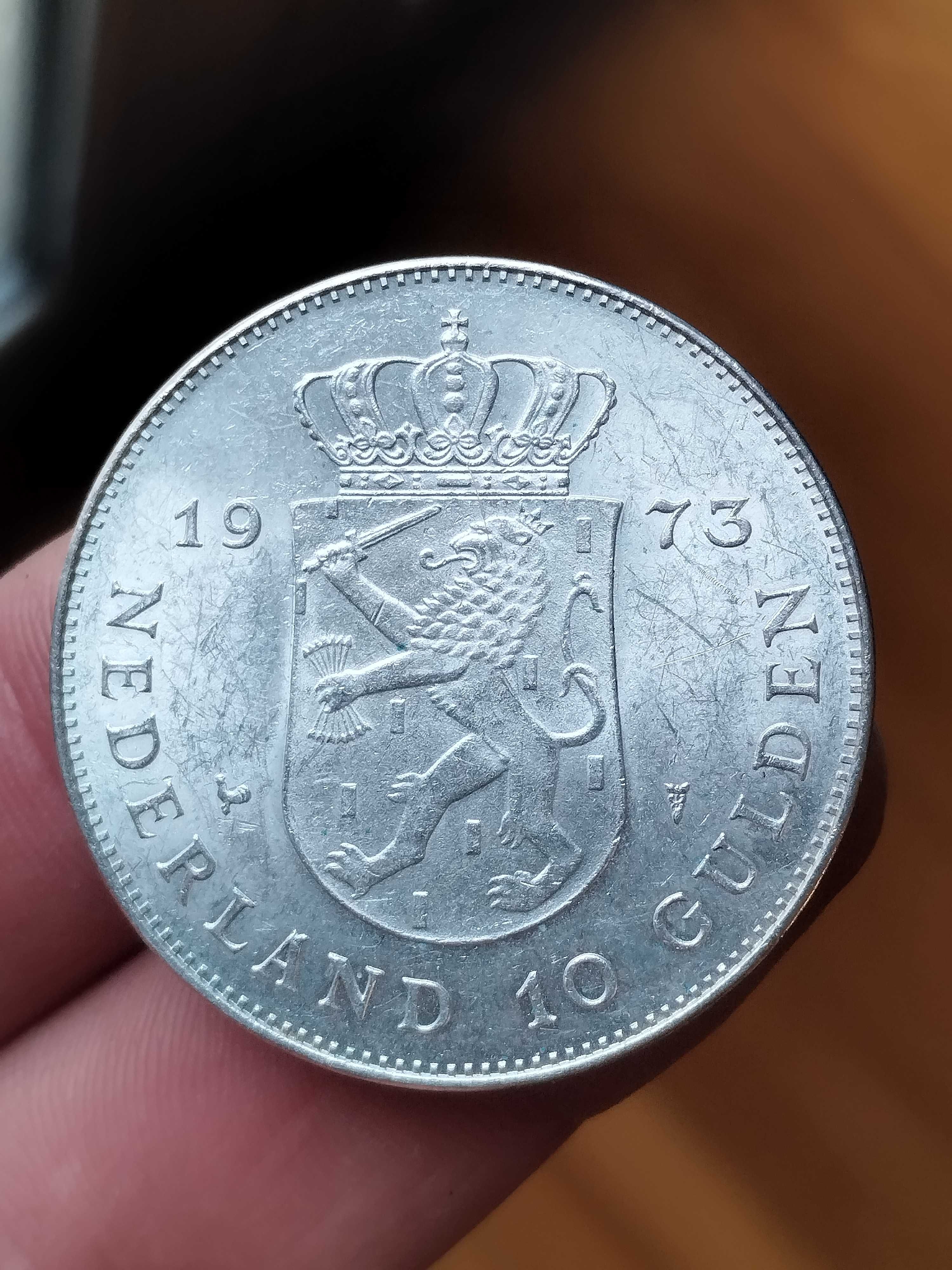 moeda comemorativa Rainha Juliana da Holanda 1973