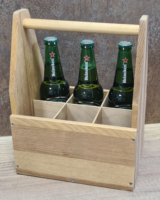 Skrzynka na piwo 6szt lite drewno, Łódź