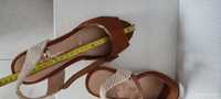 Nowe sandały espadryle damskie karmelowe beżowe brązowe zara hm 39