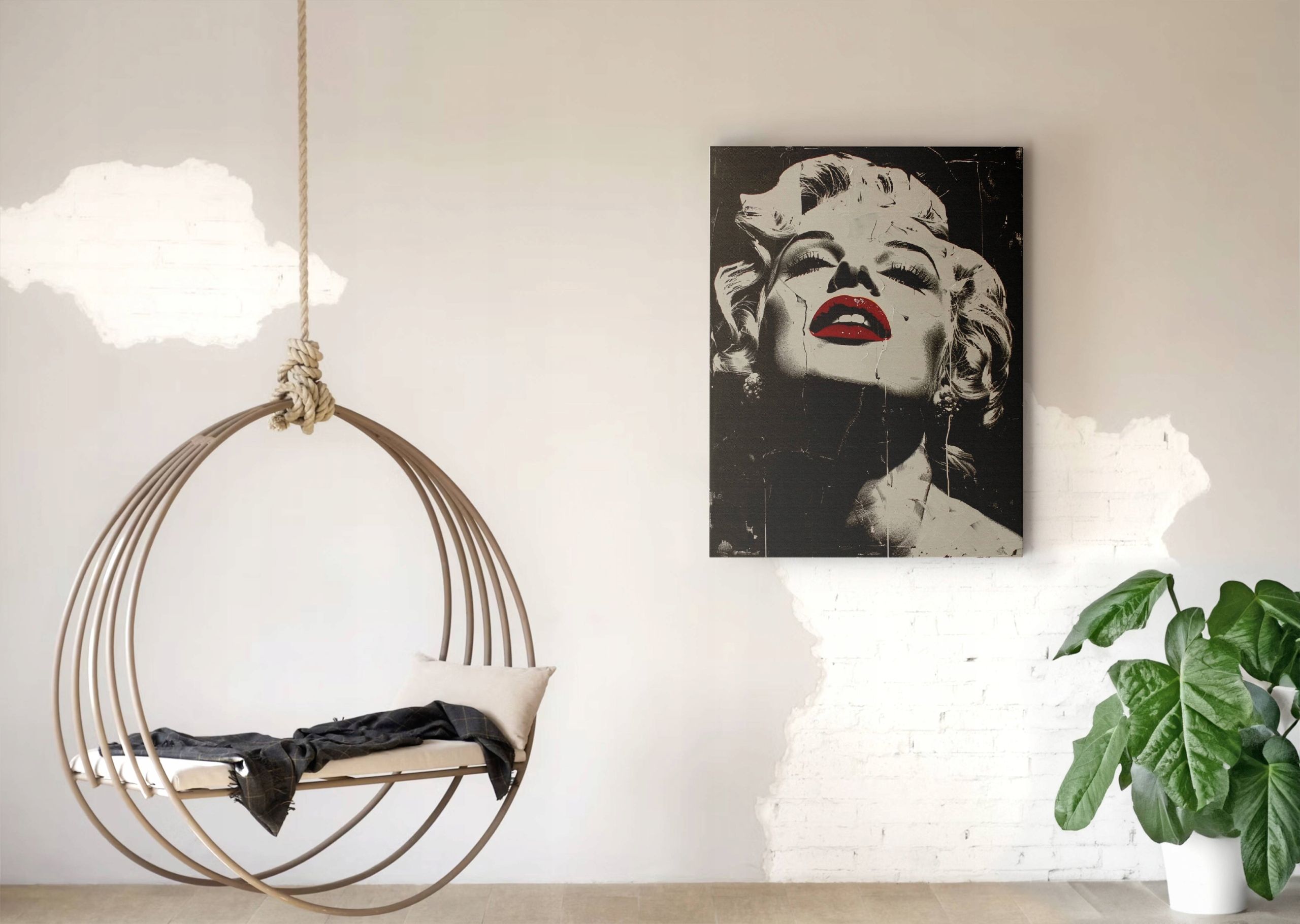 Obraz na płótnie Marilyn Monroe 75x100 cm - Pop Art Deco do wnętrz