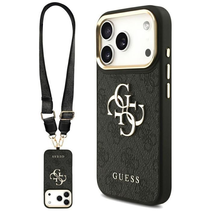 GUESS futerał do iPhone 17 Pro GUHCP17LP4G4BCSK czarny z