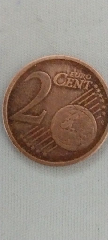Colecionadores, vendo moeda de 2 cêntimos do Ano 2008 rara, com letra