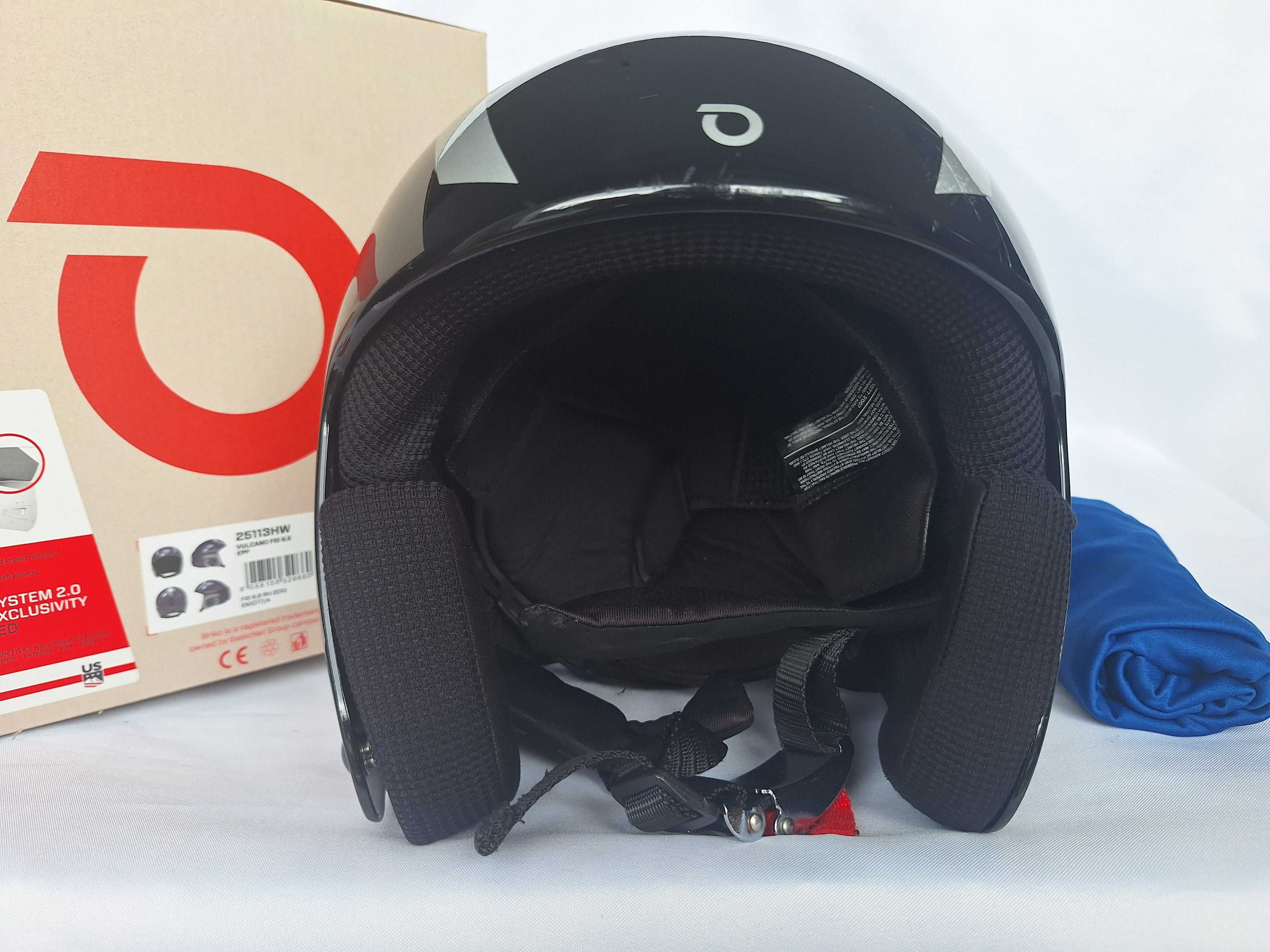 Kask narciarski Briko Vulcano 6,8 Fis Jr Black Silver S/M 53-56cm