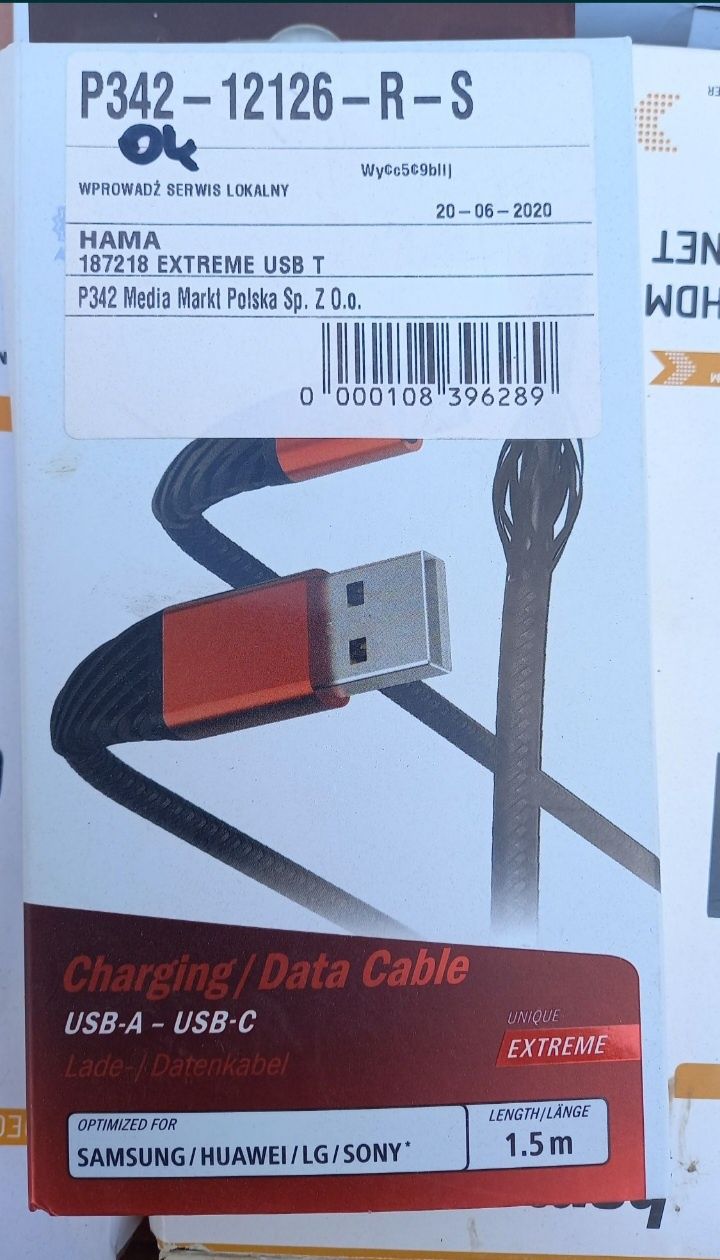USB-A ładowarka USB-C 1.5m