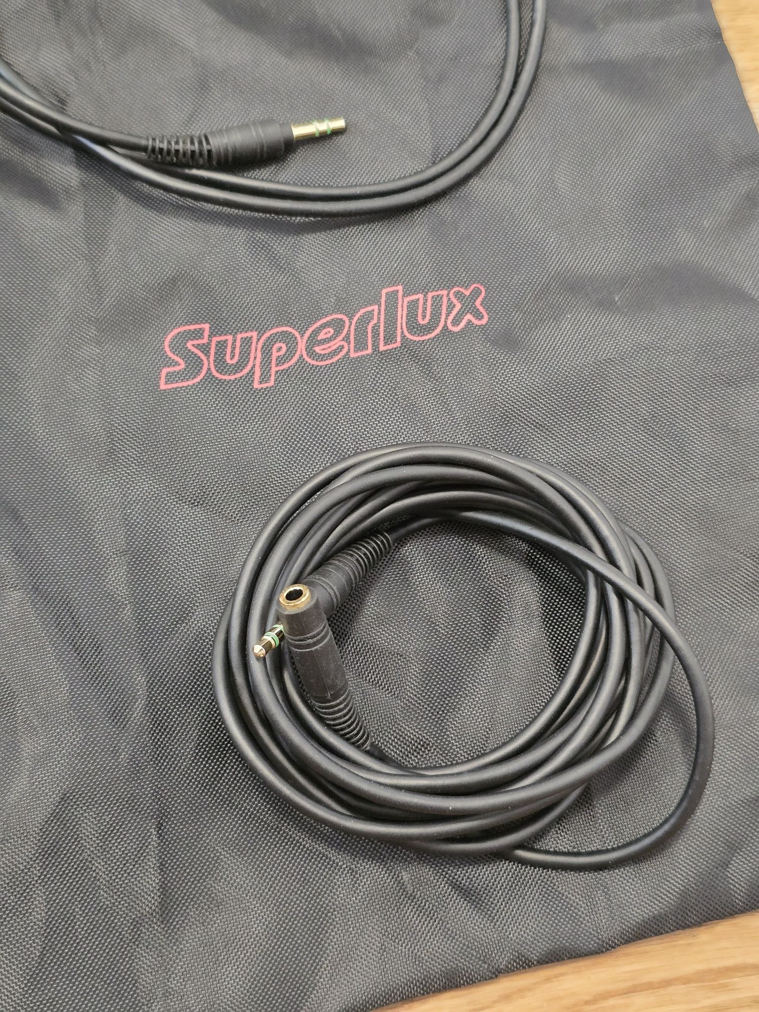 Słuchawki Superlux HD669 – stan idealny, złote przewody 1,1 m i 3,1 m