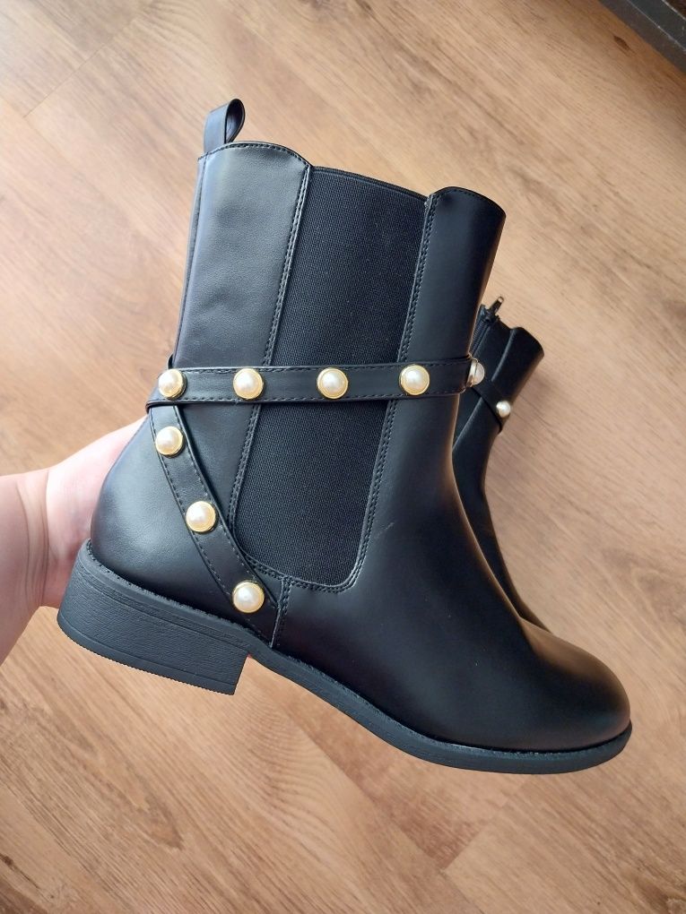 Nowe botki czarne bonprix 40