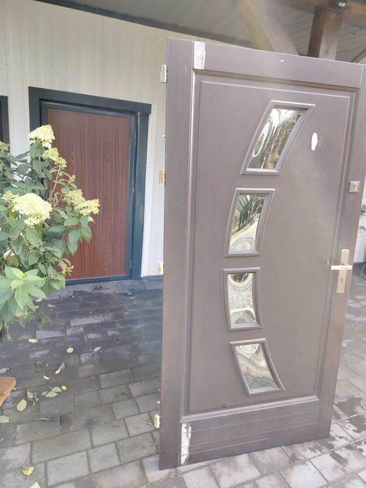 Drzwi wejściowe drewniane 110cm x 224 cm