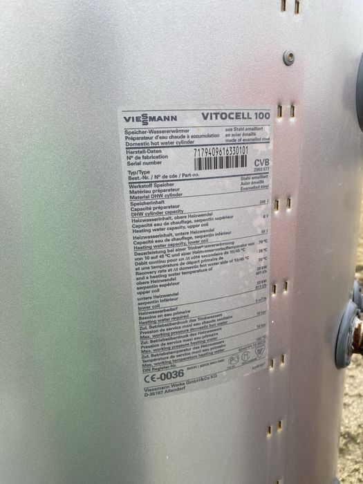 Zbiornik na powietrze wode viessmann 300L