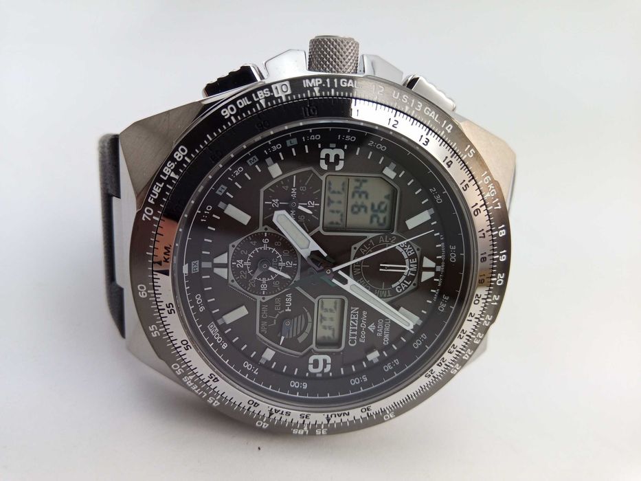 Часы Citizen JY8149-05E радиосигнал вечник сапфир будильник подсветка
