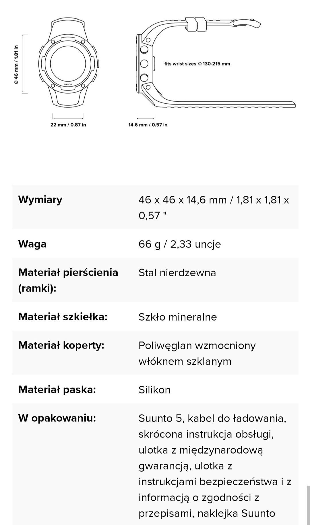 Suunto 5 zegarek smartwatch