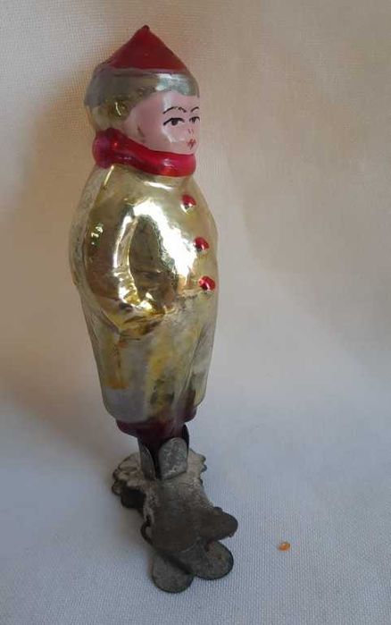 Елочная игрушка на прищепке Арлекин СССР