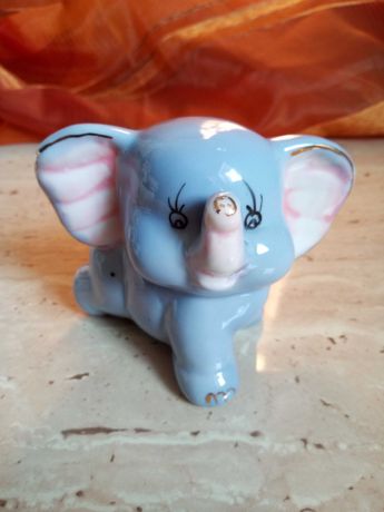 Kolekcja, małe słonie, słoń ceramiczny, 4 sztuki