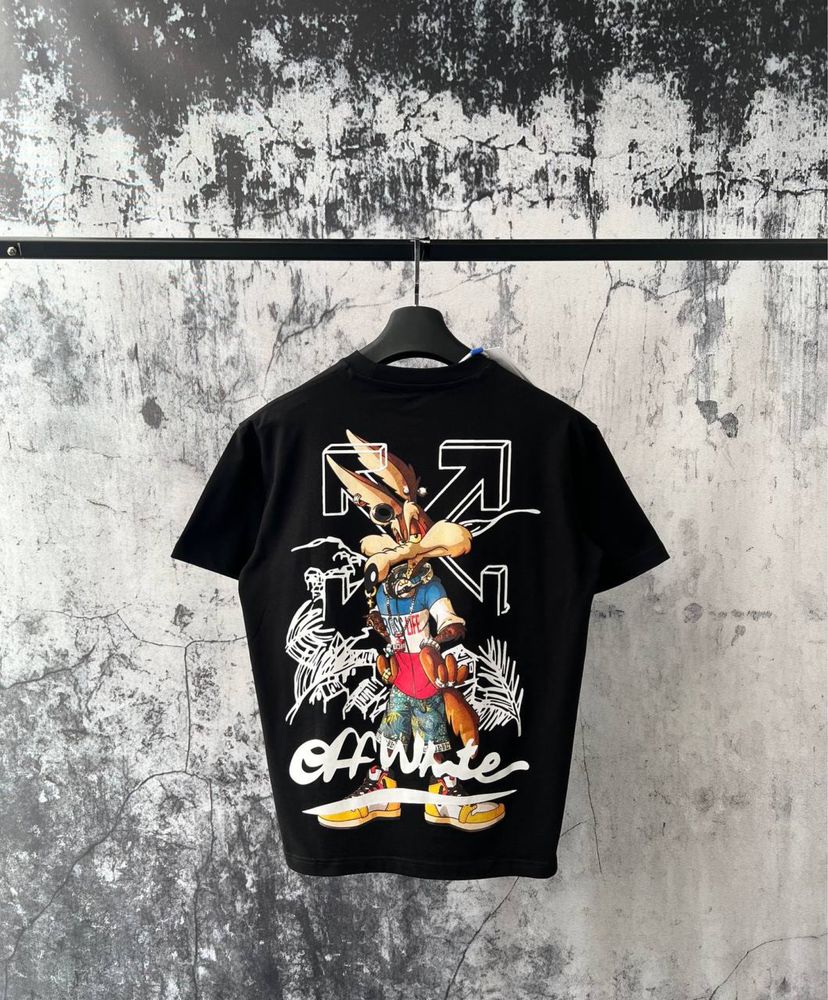 OFF-white bugs bunny футболка шорты комплект летний мужской черный