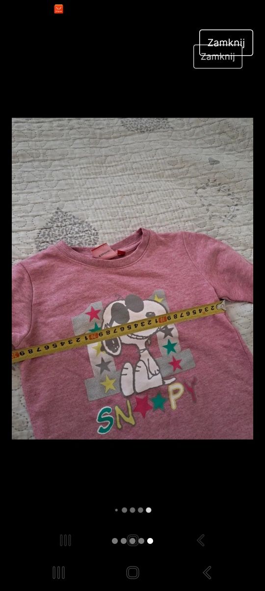 Bluza tunika snoopy 98cm