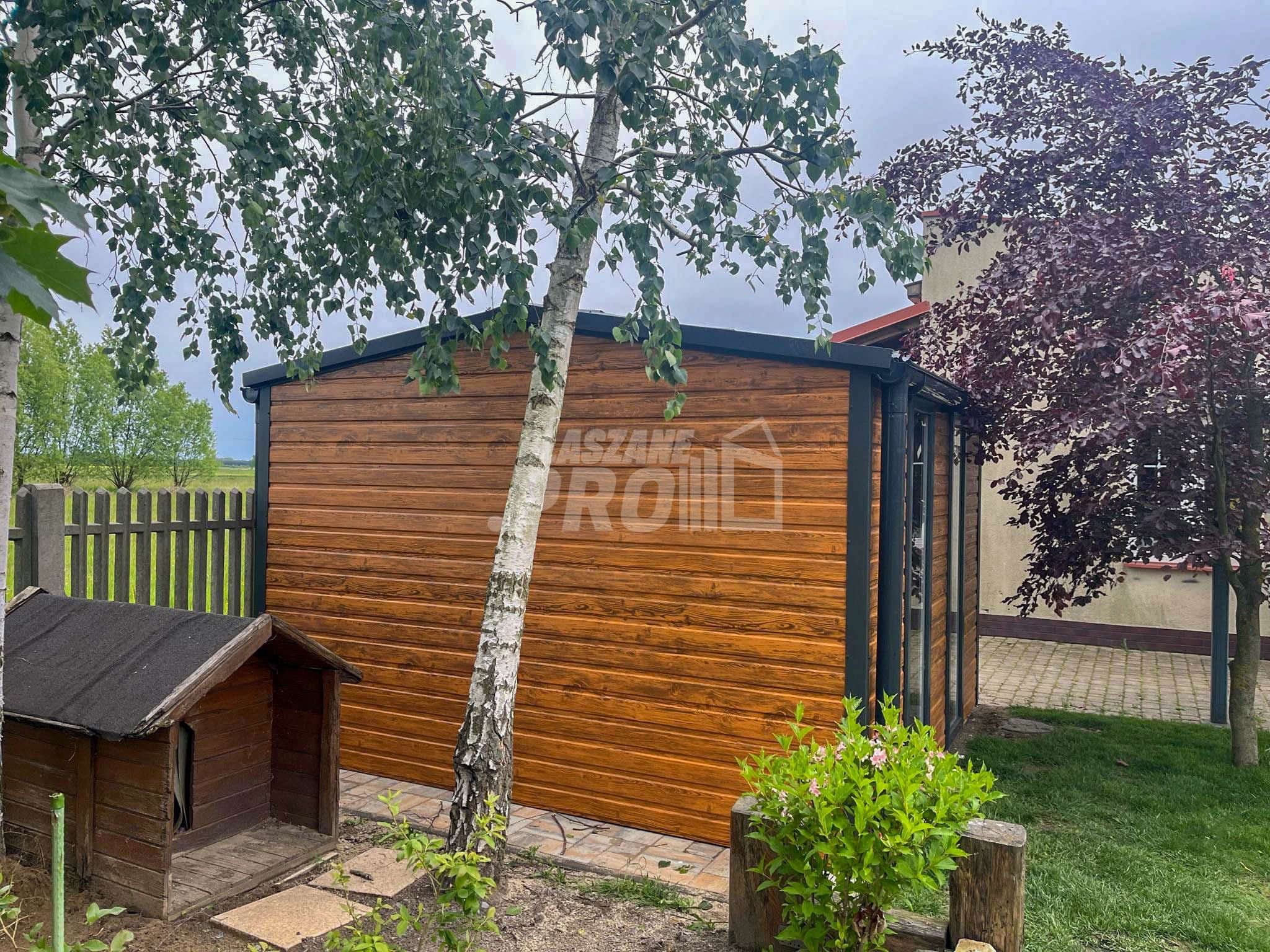 Schowek - Domek Ogrodowy 3x3m -dach dwuspadowy w przód - rynny GP566