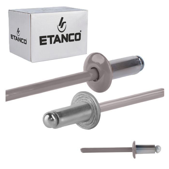nity otwarte aluminiowe 4,8x10mm ral 9007