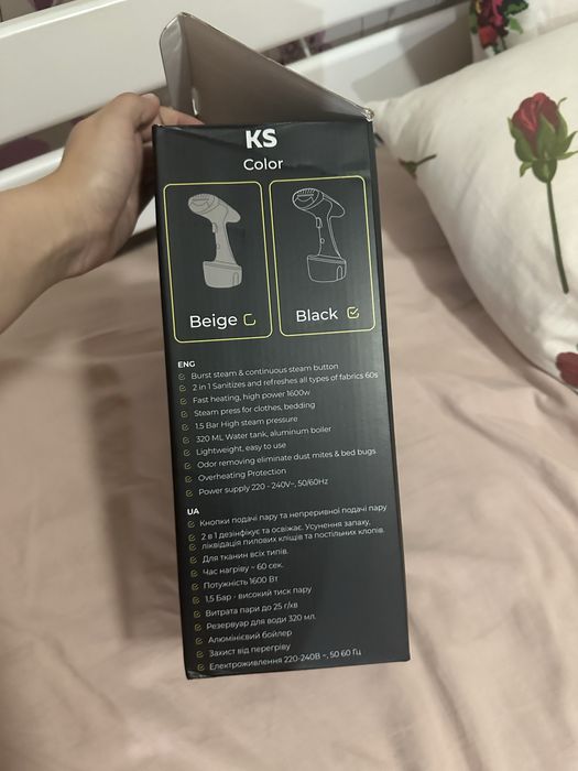 Відпарювач для одягу KS чорний Новий