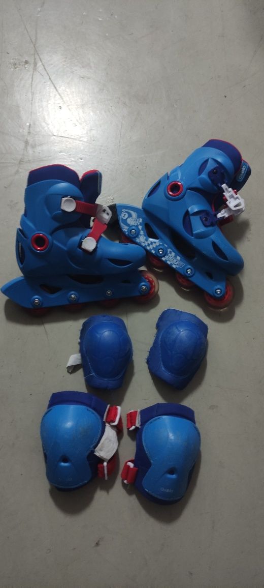 Patins de criança play3 Azul e vermelho da Decathlon