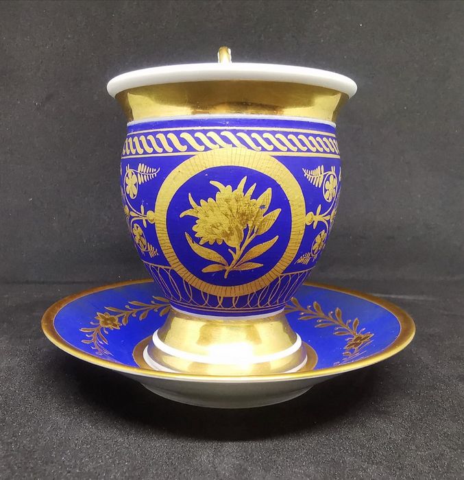 Porcelana Bawaria Thomas Wzor z 1846 Biedermeier Duo Mokka 1927r.unika