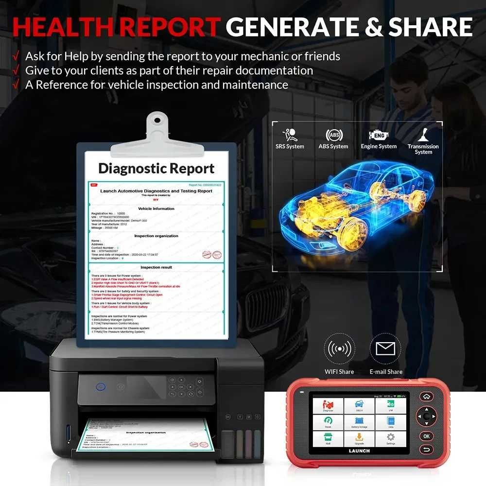 Launch CRP129E PLUS Maq Diagnostico OBD Actualizações Grátis (NOVO)