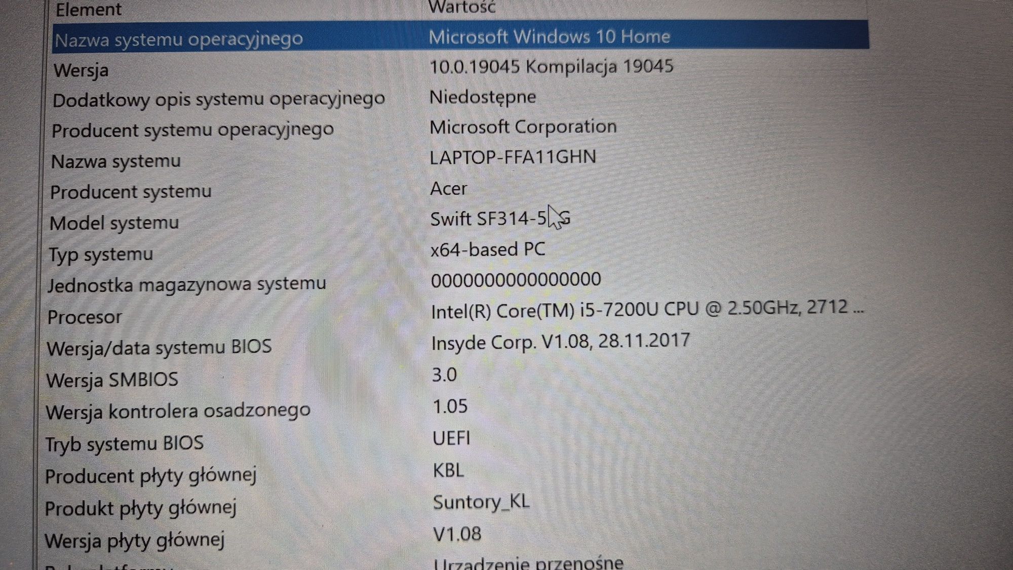 Laptop Acer Swift 3 SF314-52G