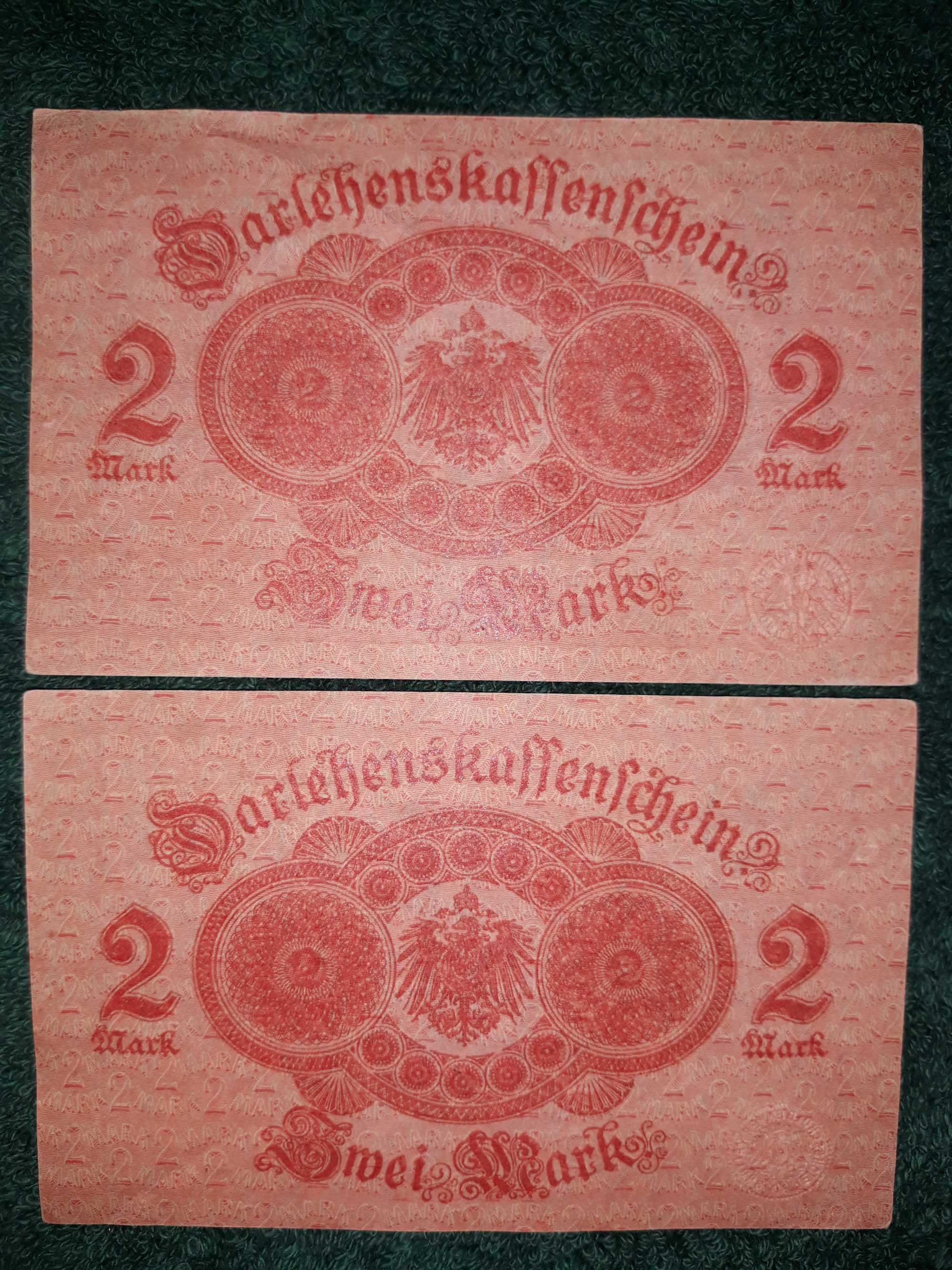 Дві бони Німецької імперії  2 марки 1914р.