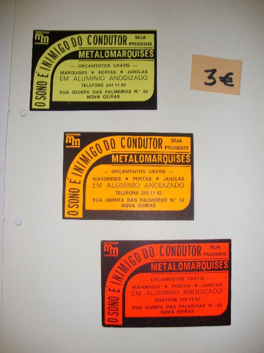 Vendo Coleço de Autocolantes dos anos 70 e 80 - 25/40