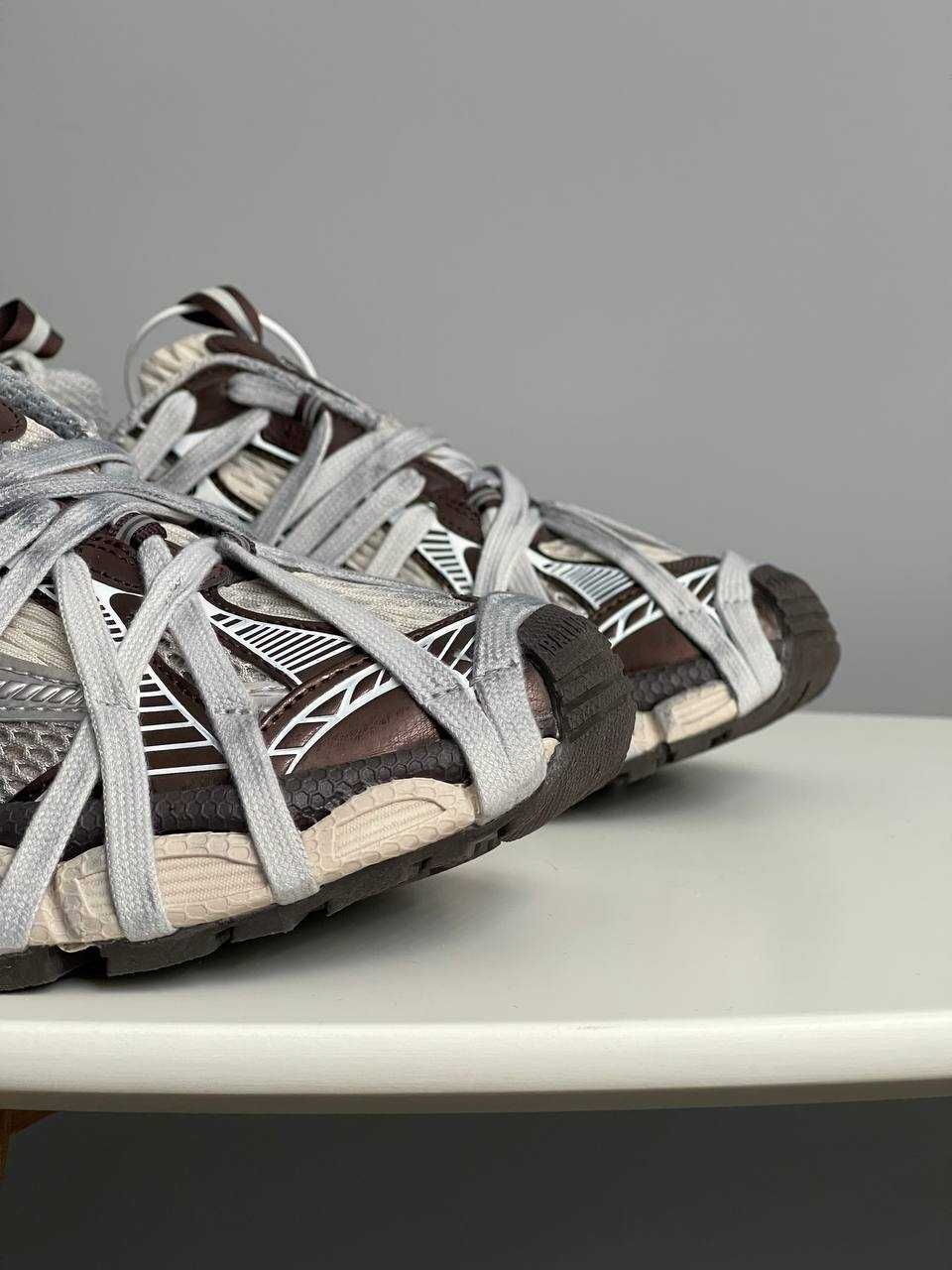 Кросівки Balenciaga 3XL Extreme Lace Sneakers Chocolate Grey premium