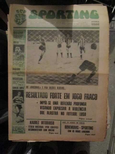 jornais vintage SCP Sporting competições europeias