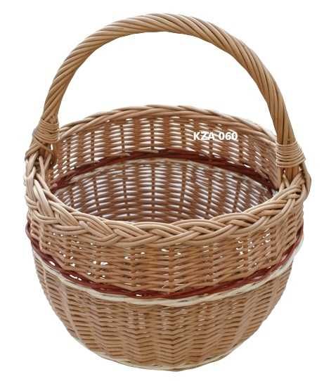 kosz okrągły zakupowy koszyki z wikliny wiklina kosze polskie plecione