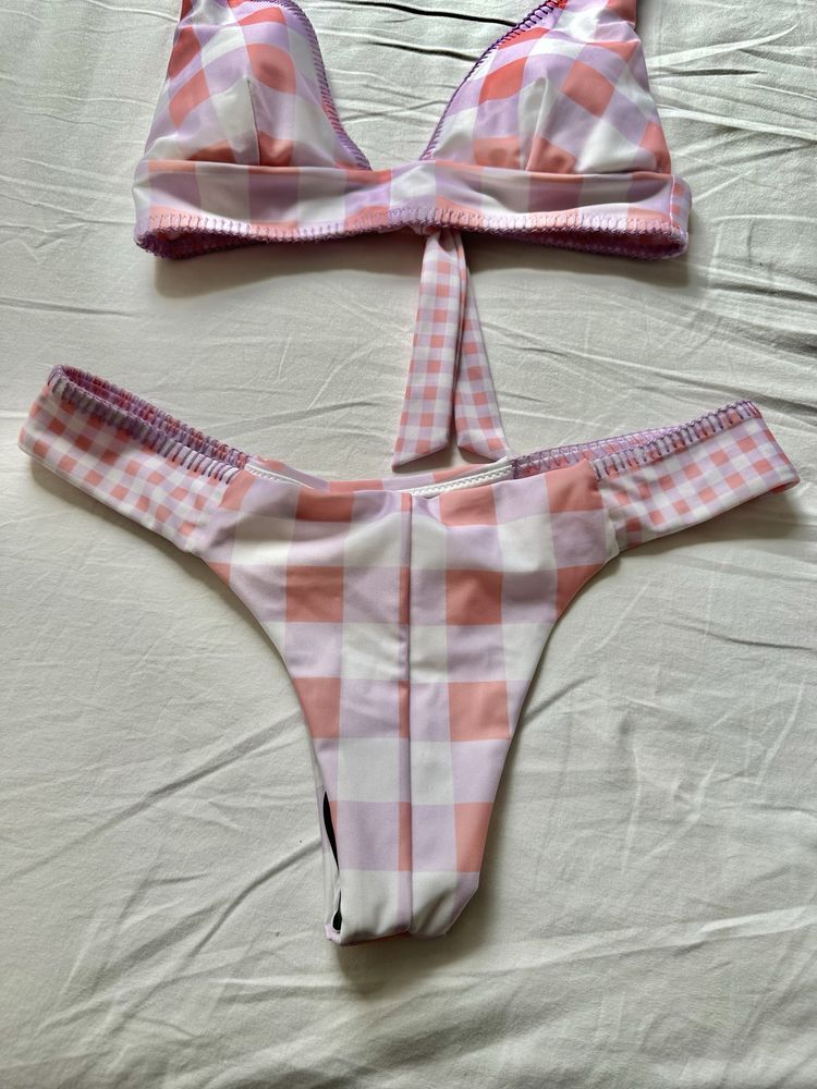 biquíni vichy gingham quadrados cantê novo