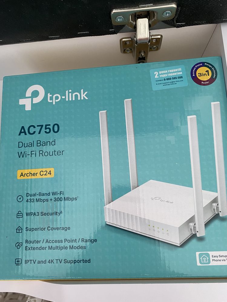 Роутер TP-Link ARCHER C24 433 Mbps + 300 Mbpst, новий, в коробці