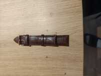 Pasek skórzany do zegarka 22 mm Brązowy