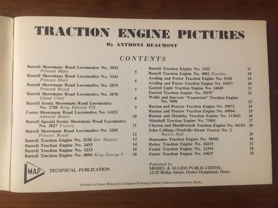 Livro: Traction Engine Pictures - Imagens de tractores ferroviários