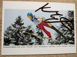 Oryginalny autograf KRZYSZTOF MIĘTUS skoki narciarskie Polska