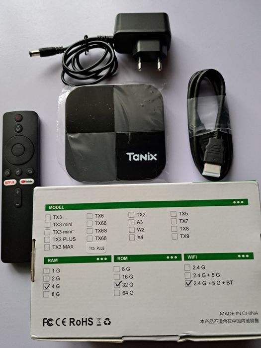 Налаштований ТВ бокс Tanix TX5 plus 4/32, медіа приставка
