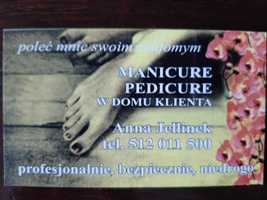 Dla starszych osób pedicure i manicure w domu klienta