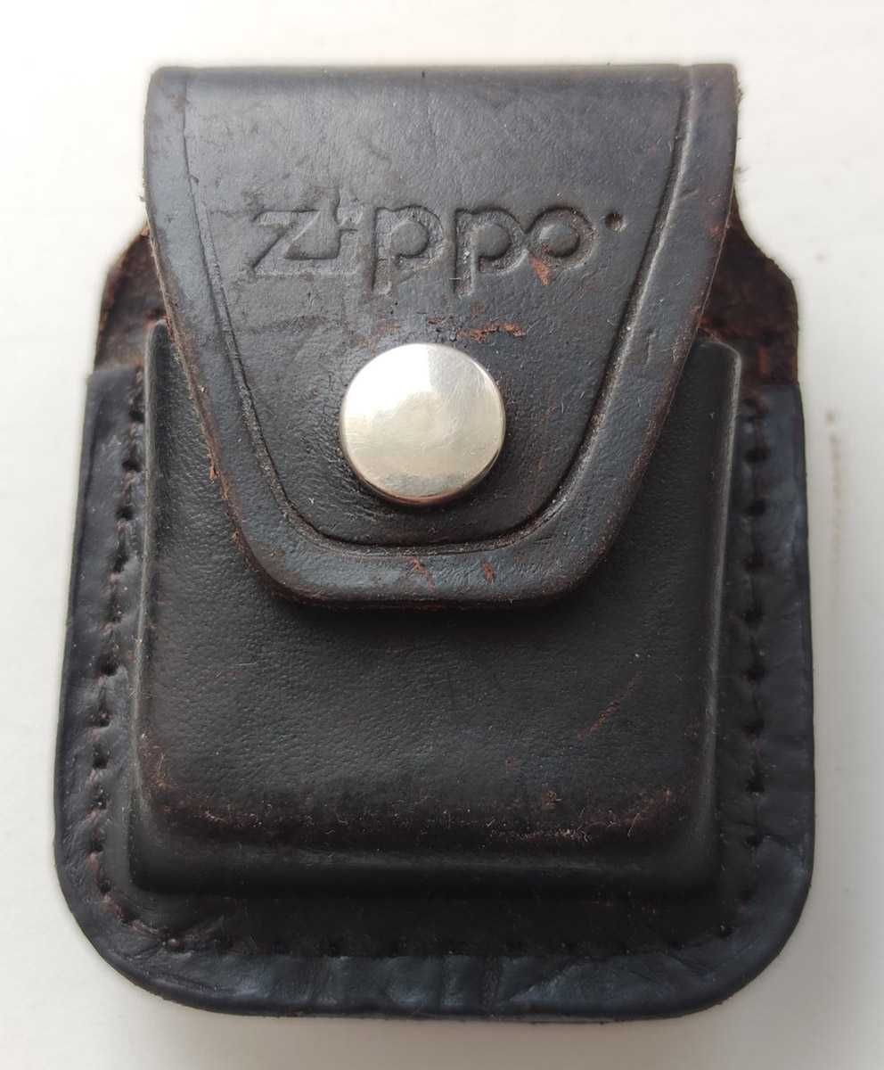 Зажигалка Zippo  с кожаным чехлом
