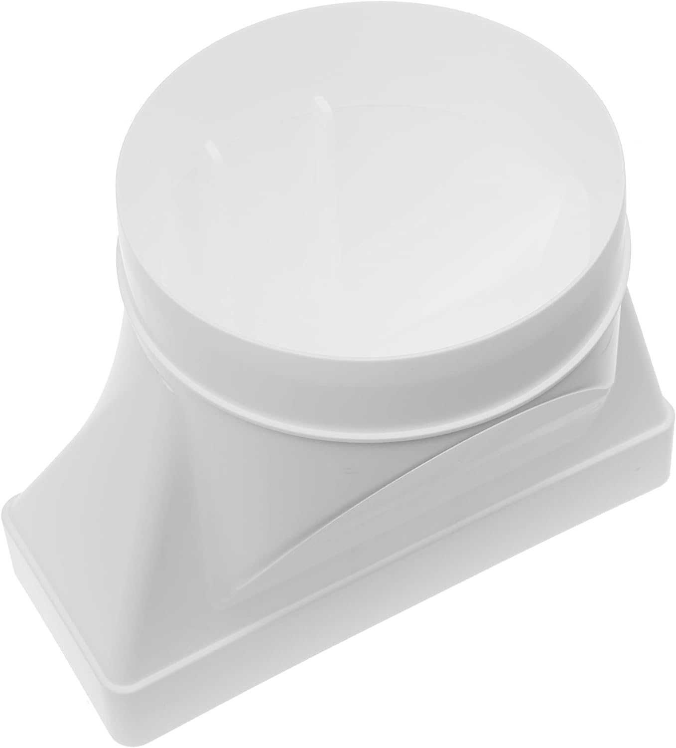 KOLANO łączące kanał PŁASKI 220x90mm Z KANAŁEM OKRĄGŁYM FI 150mm pcv