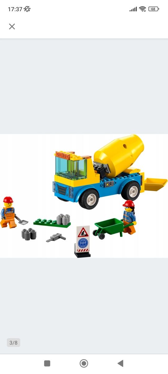 LEGO CITY 60325 Nowe! Ciężarówka z betoniarką Wiek 4+