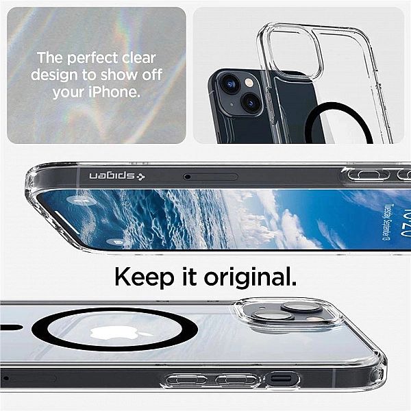 Etui Spigen Ultra Hybrid Mag z MagSafe na iPhone 14 Plus - przezroczys