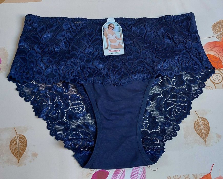 Nowe z metką figi majtki Carolina 3XL bawełna granat