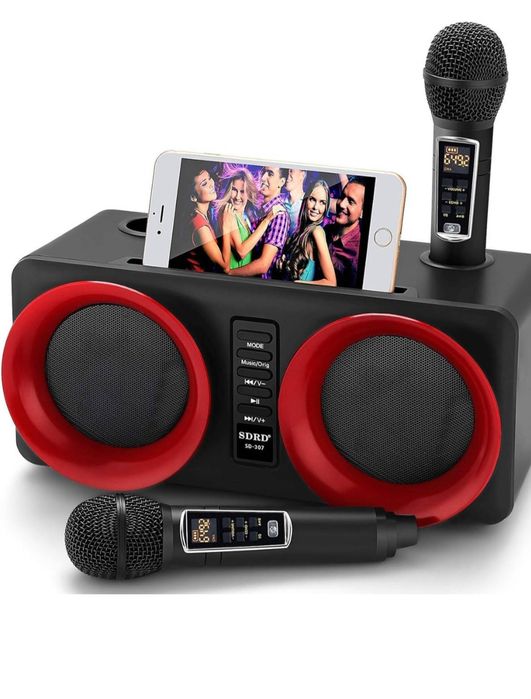 Караоке-машина для дітей і дорослих ALPOWL з 2 бездротовими мікрофонам